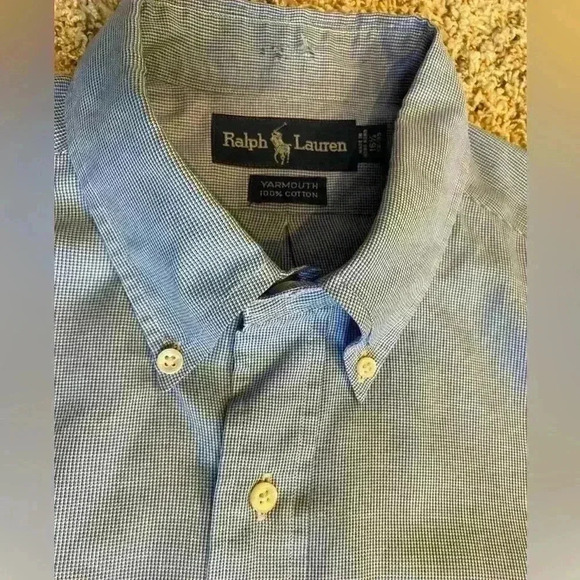 Mens Polo Ralph Lauren Long Sleeve Light Weight Cotton Button Up Shirt L - XL - Picture 8 of 12